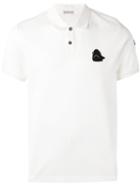Moncler Shark Detail Polo Shirt, Men's, Size: Large, White, Cotton