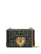 Dolce & Gabbana Sacred Heart Tweed Shoulder Bag - Black