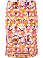 Emilio Pucci Printed Pencil Skirt - Multicolour