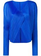 Pleats Please By Issey Miyake Cropped Cardigan - Blue