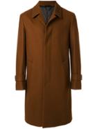 Hevo Concealed Button Coat - Brown