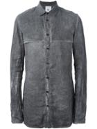 Lost & Found Rooms - Creased Effect Shirt - Men - Cotton/linen/flax - Xl, Grey, Cotton/linen/flax