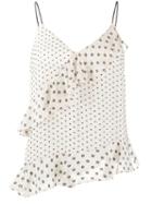 Diane Von Furstenberg Ruffled Spaghetti Strap Top - White