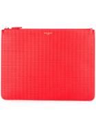 Givenchy Braided Zip Clutch - Red