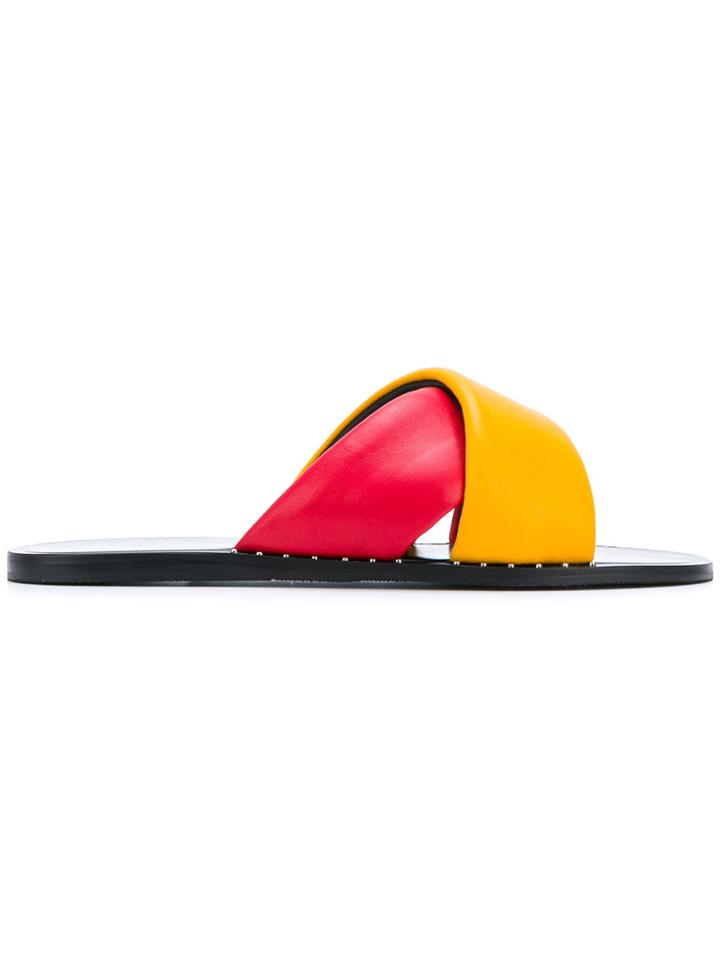 Rag & Bone Colour Block Strap Sandals - Red