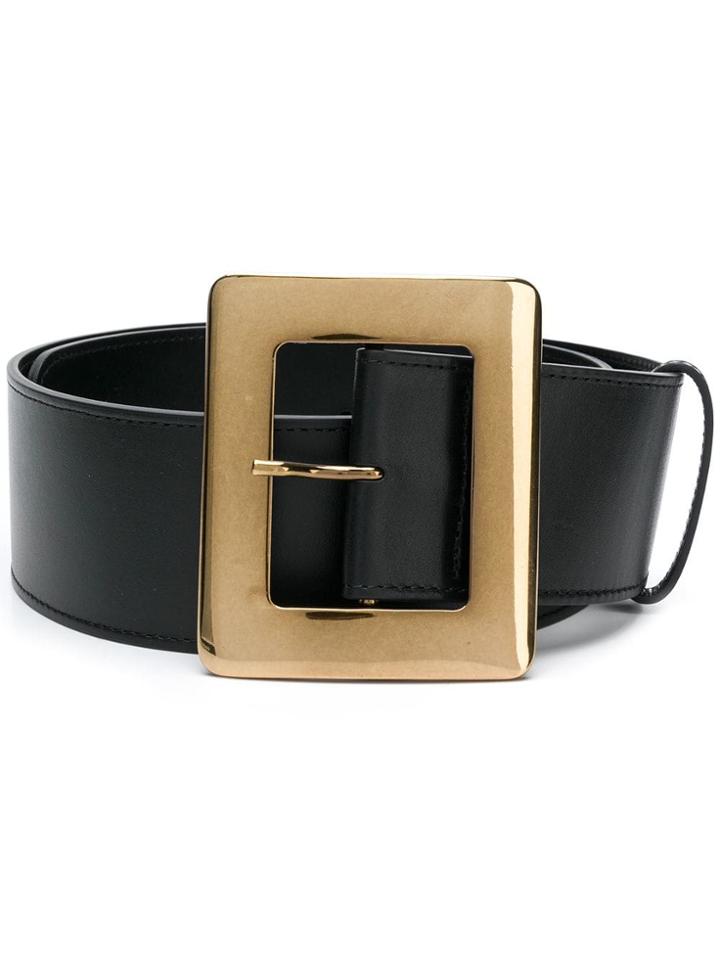 Erika Cavallini Square Buckle Belt - Black