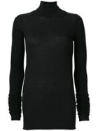 Rick Owens Lilies Fitted Roll-neck Sweater - Black