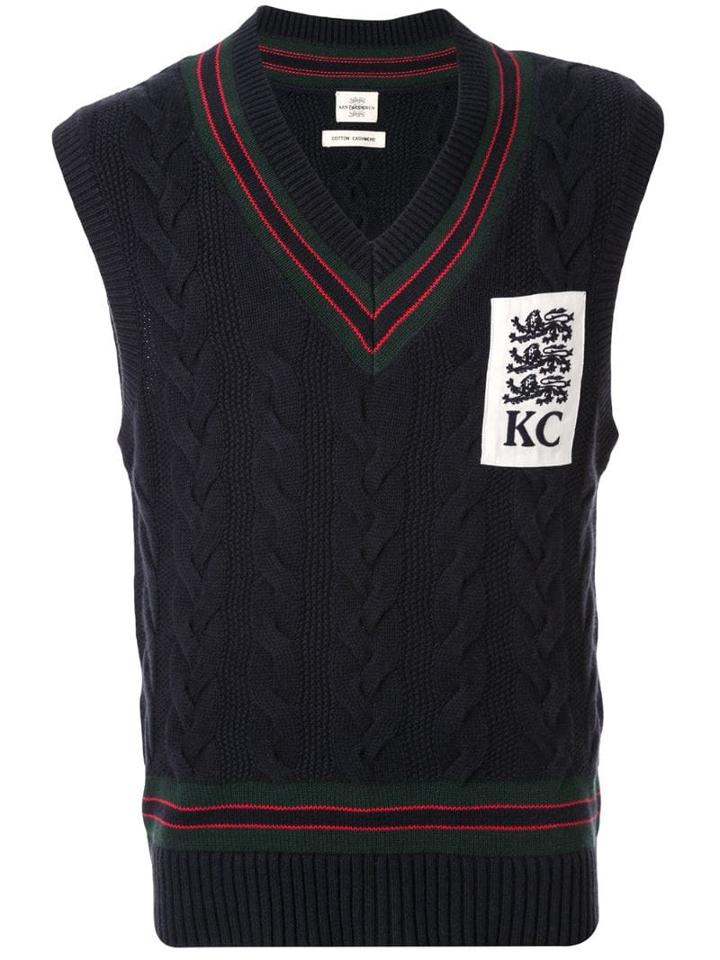 Kent & Curwen V-neck Sleeveless Jumper - Blue