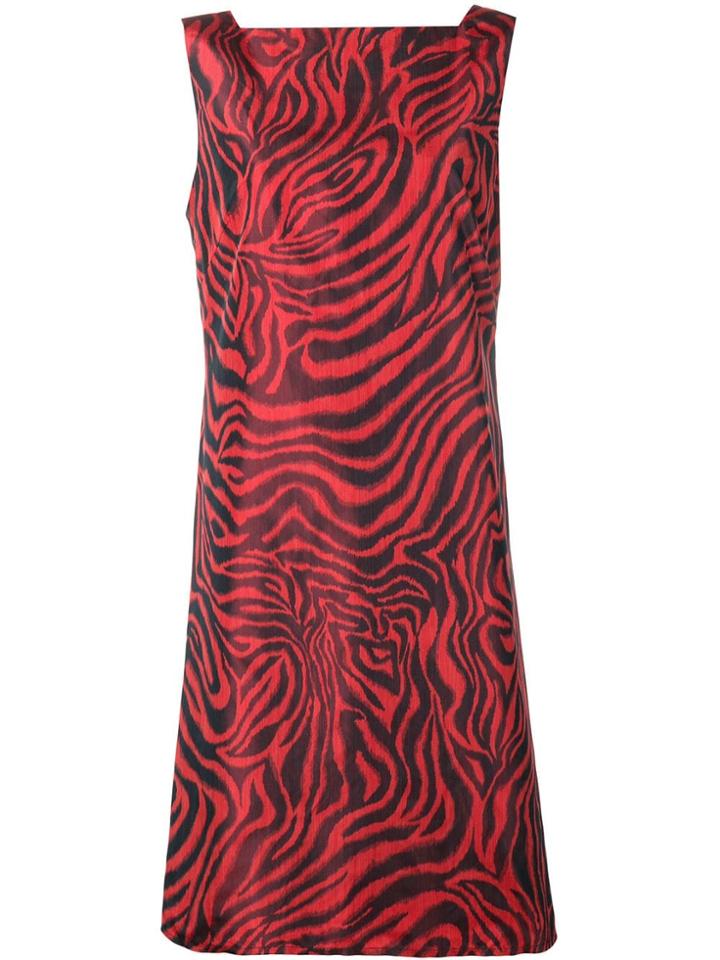 Calvin Klein 205w39nyc Zebra Print Dress - Red