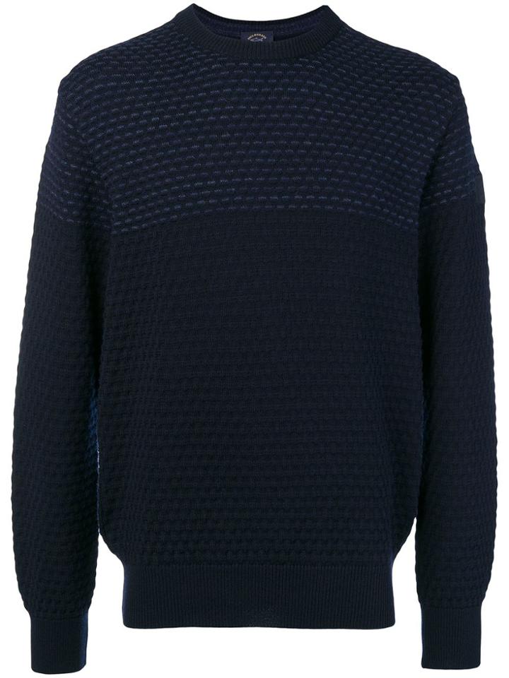 Paul & Shark Textured Basic Jumper - Blue