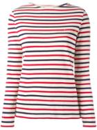 Maison Labiche Striped Jumper, Women's, Size: Medium, Red, Cotton
