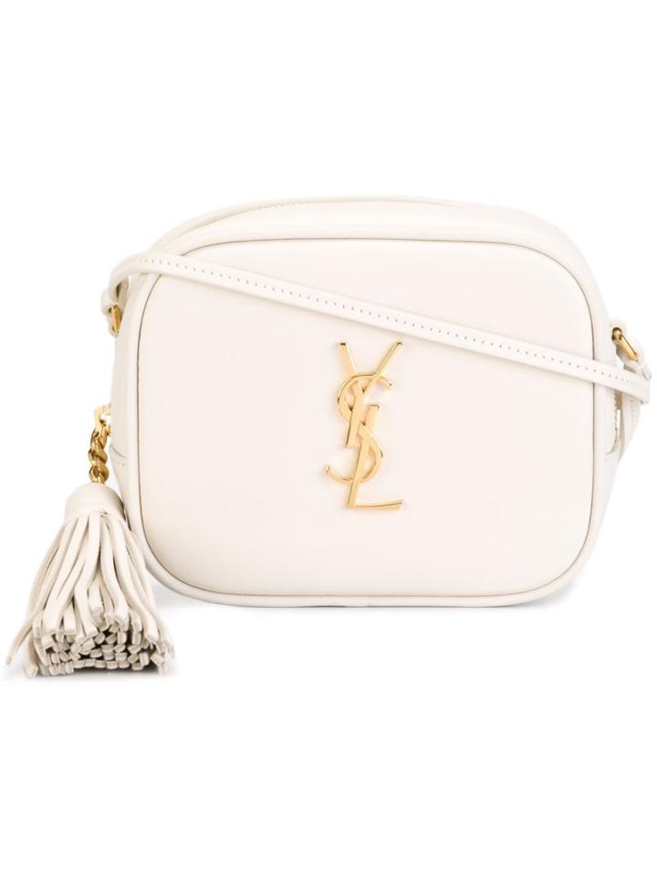 Saint Laurent Monogram Blogger Crossbody Bag, Women's, Nude/neutrals, Calf Leather