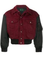 Jean Paul Gaultier Vintage Denim Bomber Jacket - Red
