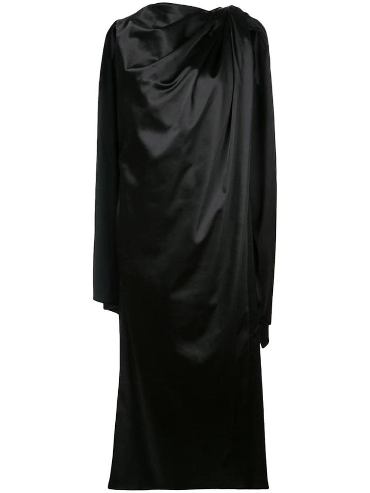 Marina Moscone Cape Detailed Dress - Black