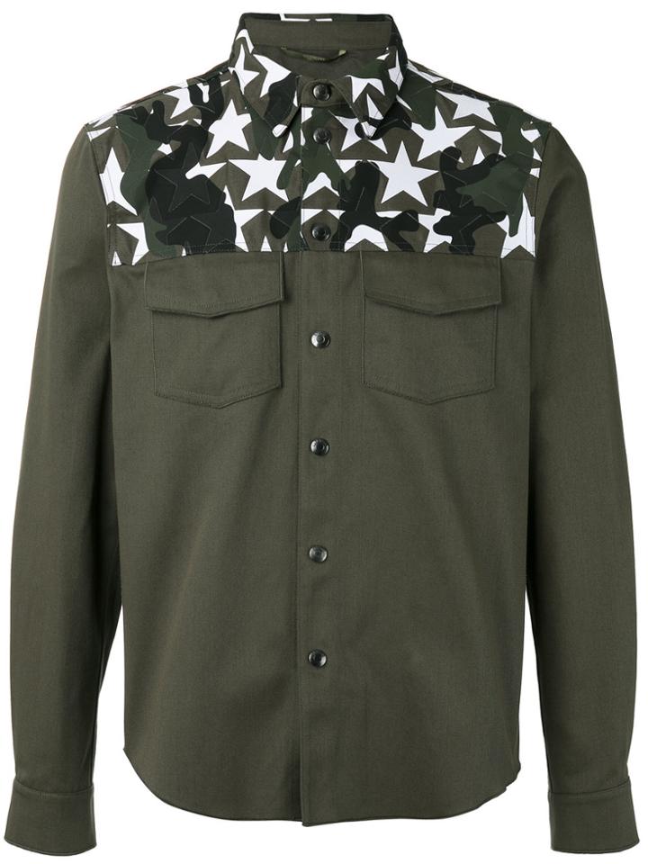 Valentino Camustar Yoke Insert Shirt - Green