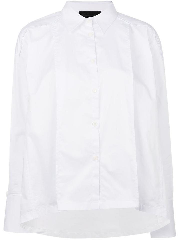 Diesel Black Gold Pleat Trim Shirt - White