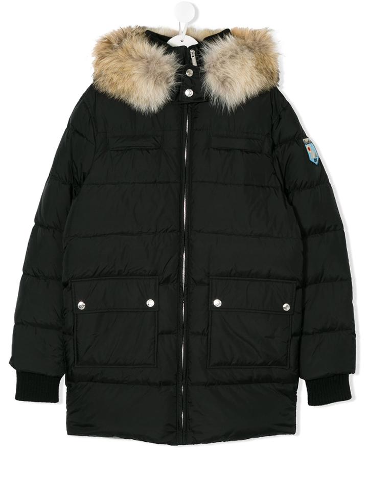 Dsquared2 Kids Hooded Padded Coat - Black