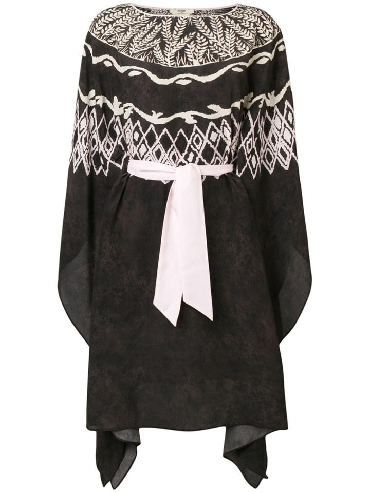 Fendi Crêpe De Chine Kaftan - Black