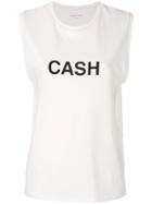 6397 Cash Printed Tank Top - White