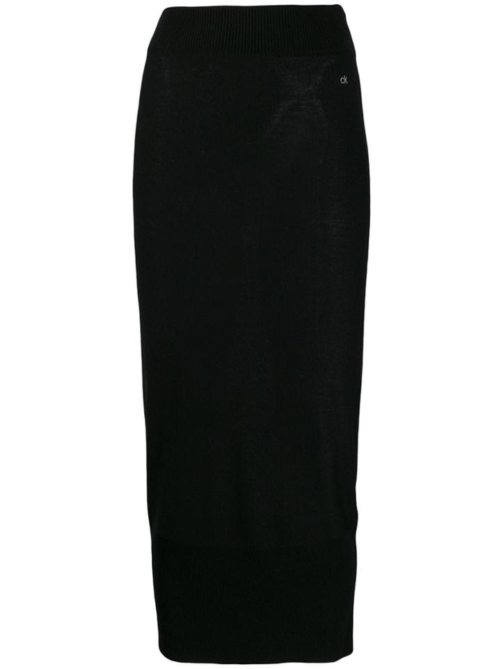 Calvin Klein Fine Knit Pencil Skirt - Black
