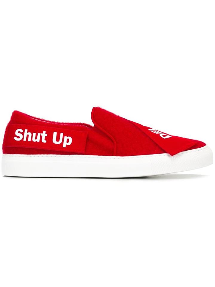 Joshua Sanders 'delete, Shut Up' Slip-on Sneakers