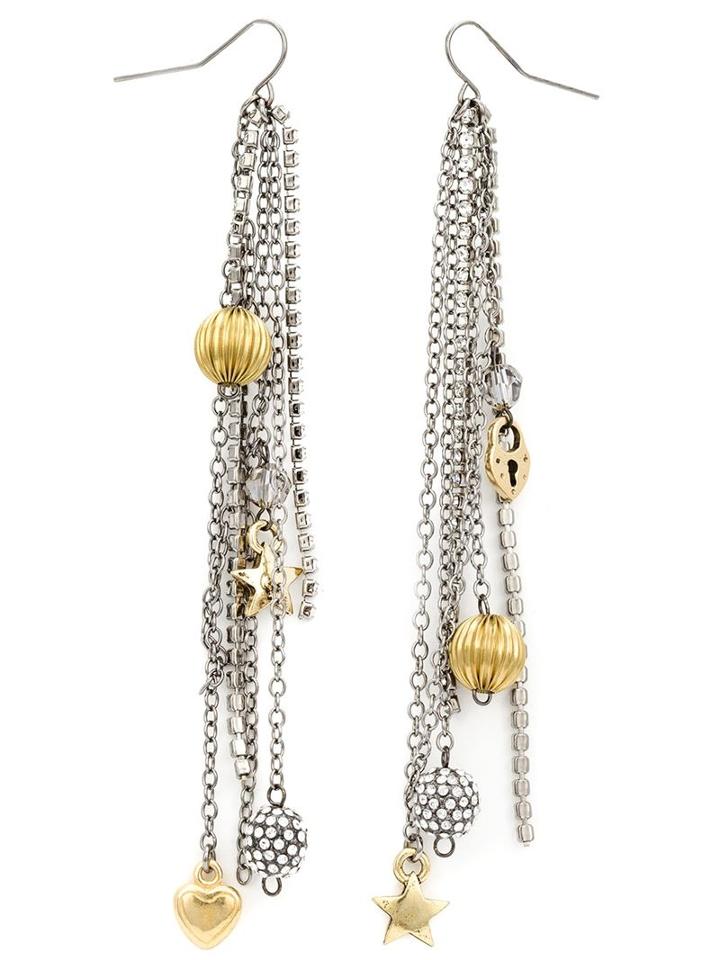 Vera Wang Charm Detail Earrings