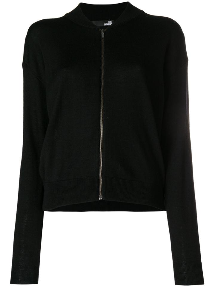 Love Moschino Zip Up Cardigan - Black