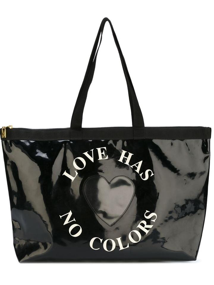 Moschino Vintage Heart Patch Tote, Women's, Black