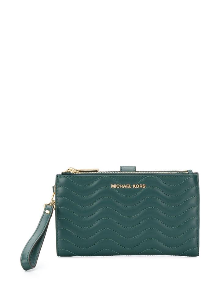 Michael Michael Kors Large Quilted Wallet - Green