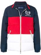 Sergio Tacchini Colour Block Bomber Jacket - Blue