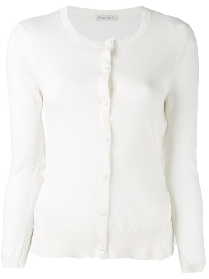 Moncler Round Neck Cardigan - White