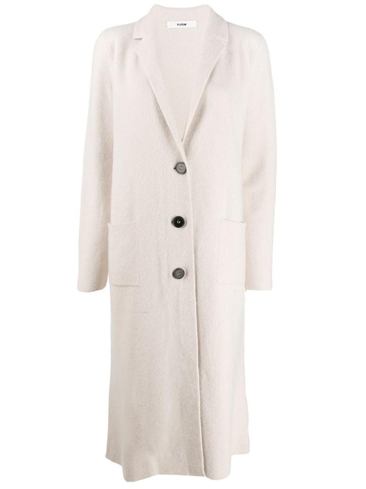 Roberto Collina Brushed Knit Cardi-coat - White