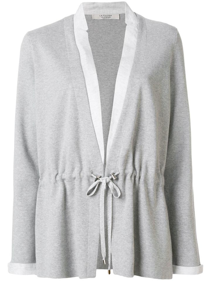 La Fileria For D'aniello Drawstring Jacket - Grey