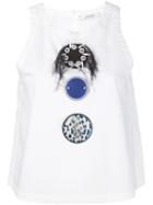 Dorothee Schumacher - Embroidered Patch Vest - Women - Cotton - 5, White, Cotton