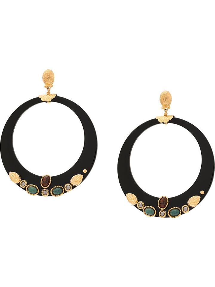 Gas Bijoux Lodge Dangling Earrings - Black