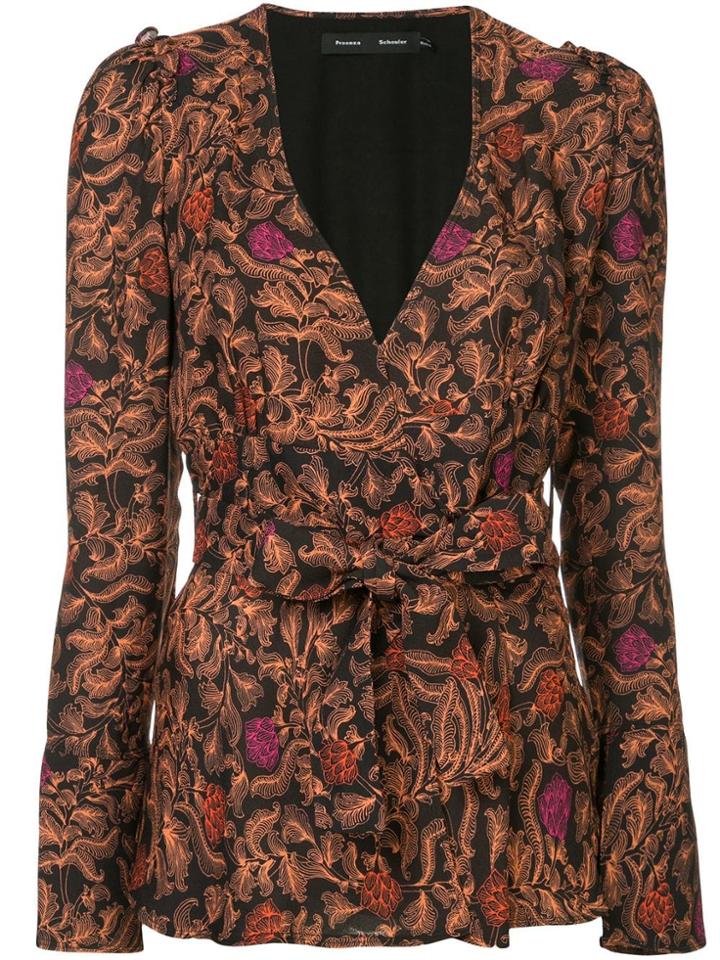 Proenza Schouler Floral-print Top - Black
