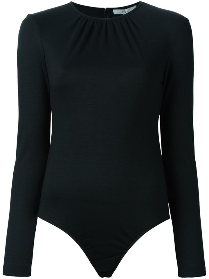Tibi Long Sleeve Bodysuit - Black