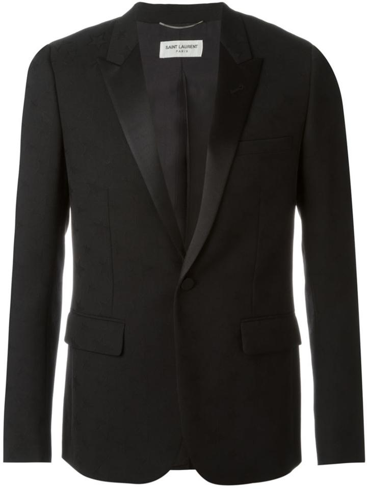 Saint Laurent Tuxedo Jacket, Men's, Size: 48, Black, Wool/polyester/silk