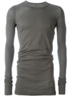 Rick Owens Drkshdw Longsleeved Fitted T-shirt, Men's, Size: S, Grey, Cotton