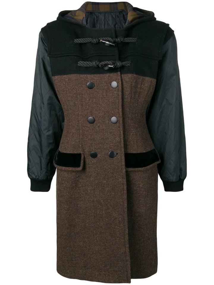 Jean Paul Gaultier Pre-owned Hooded Double-breasted Coat - Brown