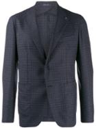 Tagliatore Checked Suit Jacket - Blue
