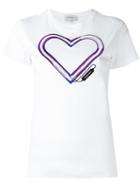 Carven Heart T-shirt, Women's, Size: Xs, White, Cotton