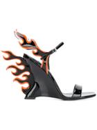 Prada Flame Sandals - Black