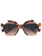 Chloé Eyewear Tortoiseshell Oversized Sunglasses - Brown