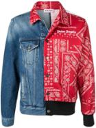 Palm Angels Patchwork Denim Jacket - Blue