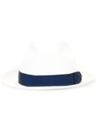 Borsalino Blue Band Trilby Hat, Adult Unisex, Size: 60, Nude/neutrals, Straw
