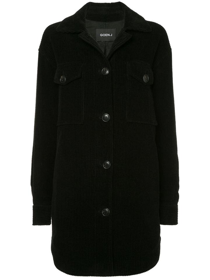 Goen.j Corduroy Shirt Jacket - Black