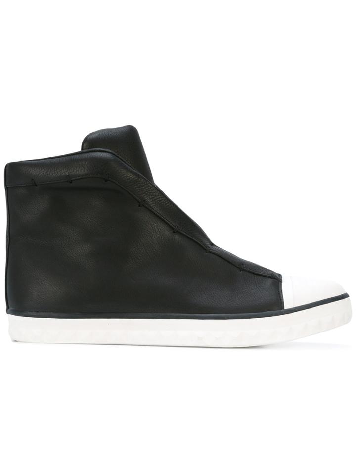 Kazuyuki Kumagai Contrast Hi-tops - Black