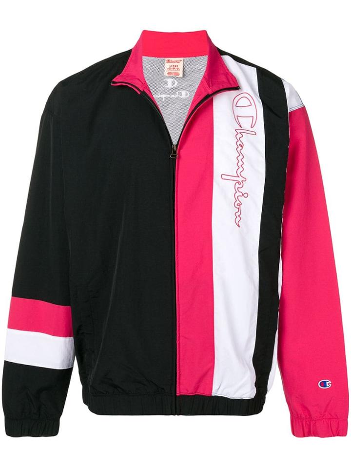 Champion Vertical Stripe Track Jacket - Black