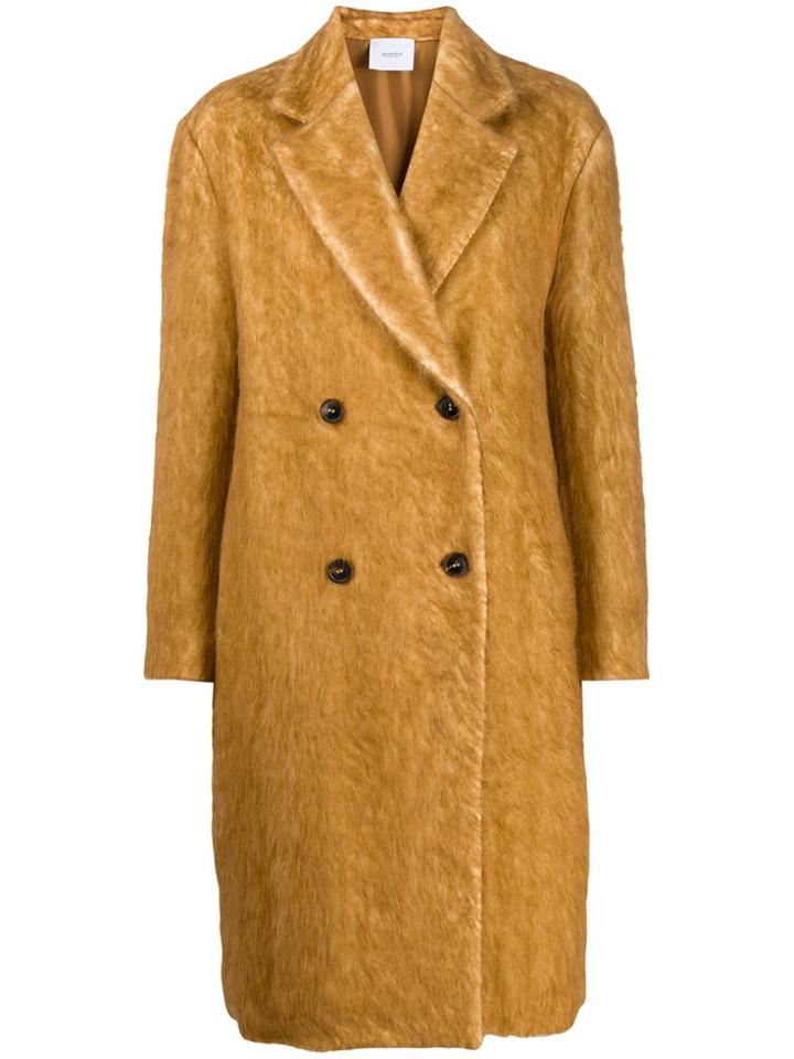 Agnona Double-breasted Midi Coat - Brown